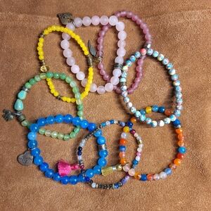Colorful Beaded Bracelets Set